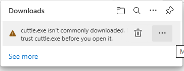 Mouse cursor over the message to see ….